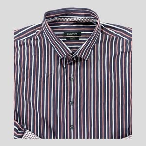 Bugatchi‎ Shirt Mens Flip Cuff Performance Classic Fit Striped Long Sleeve